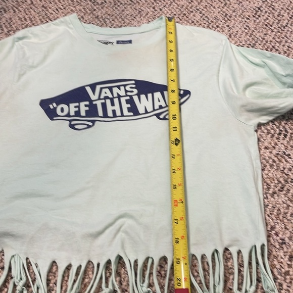 Vans Mint Green Fringe Women's Top - Picture 7 of 8